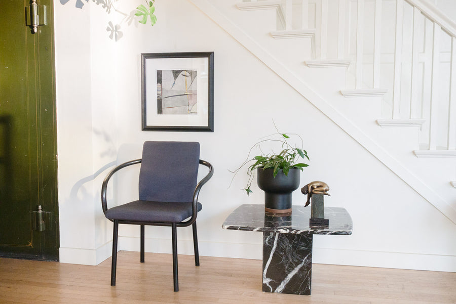 Black Marble Side Table