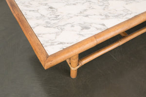 Bamboo and Marble Coffee Table