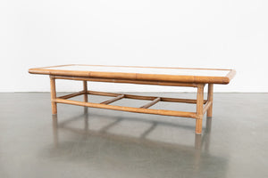 Bamboo and Marble Coffee Table