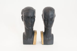 Deco Chalkware Bookends