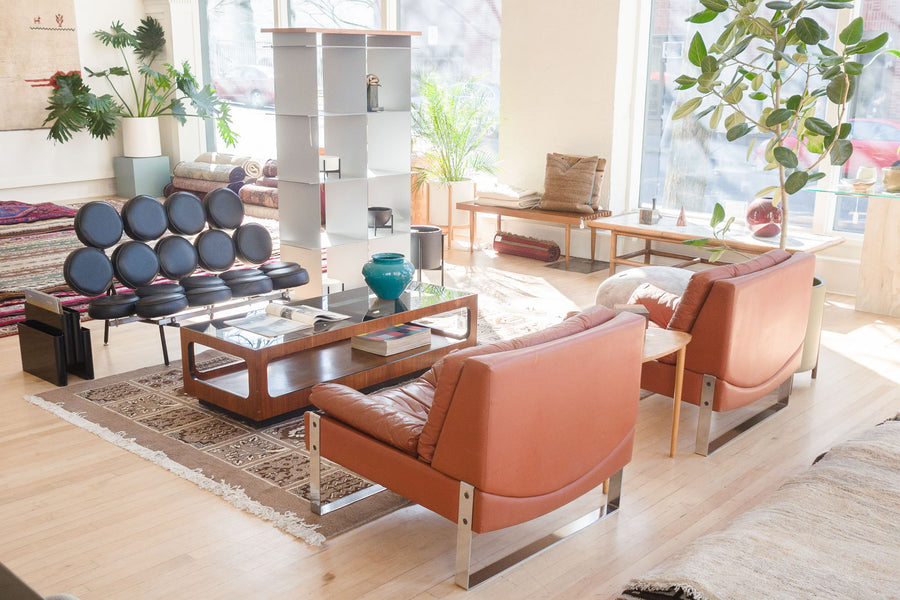 Leather and Chrome Chair