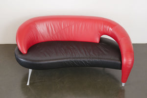 Postmodern Italian Leather Sofa