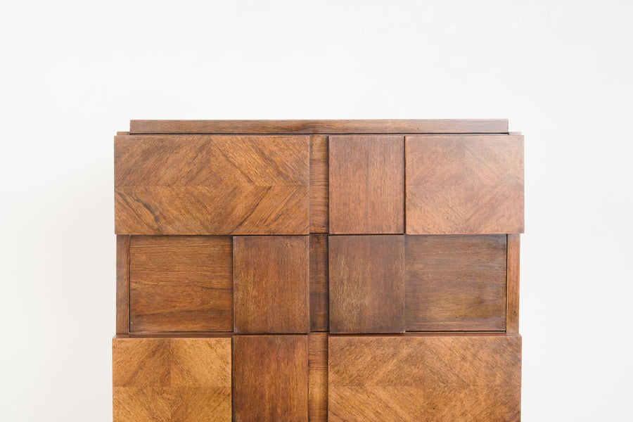 Brutalist Highboy Dresser