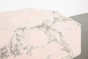 Pair Pink Marble Side Tables