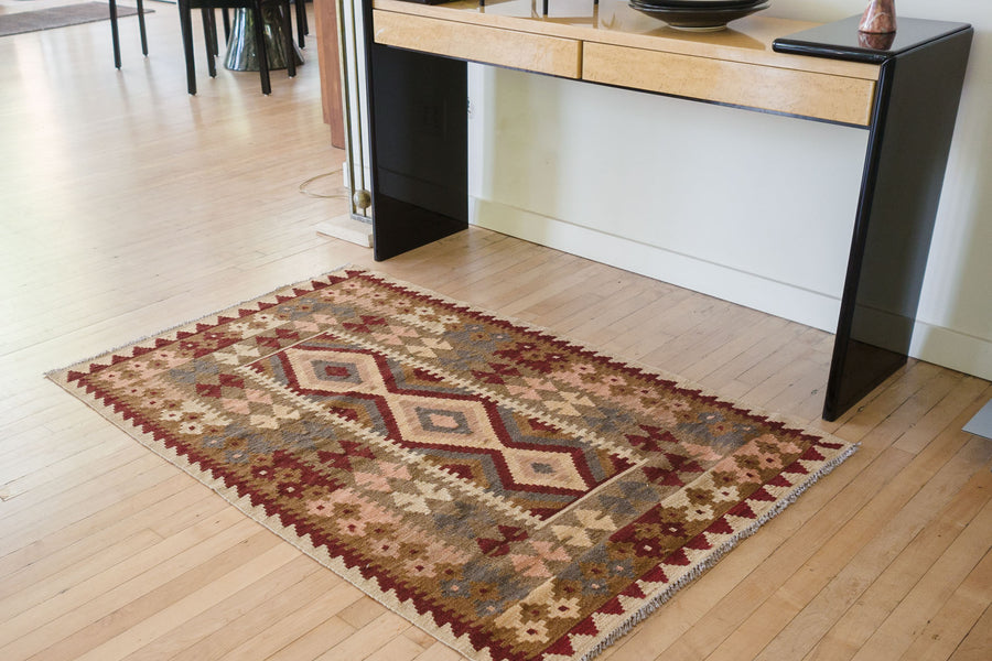 3.5x5 Turkish Kashkoli Kilim Rug | AKSAL