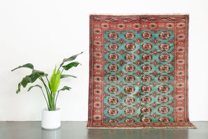 6x8 Persian Turoman Rug | QAJAR