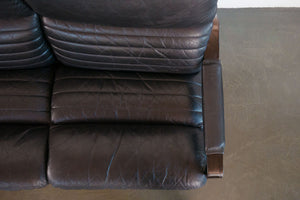 Minimalist Black Leather Sofa