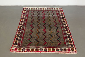 3x6 Persian Gabbeh Rug | NOUZAR