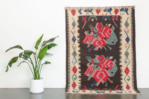 5.5x8.5 Afghan Ghafkazi Kilim Rug | FARUKH