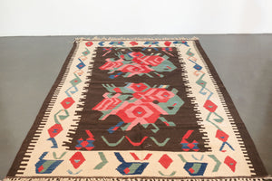 5.5x8.5 Afghan Ghafkazi Kilim Rug | FARUKH