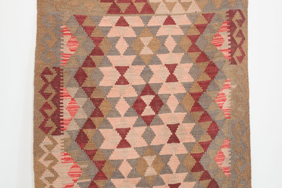 3x4 Turkish Kashkoli Kilim Rug | BEYAZ