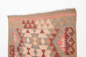3x4 Turkish Kashkoli Kilim Rug | BEYAZ