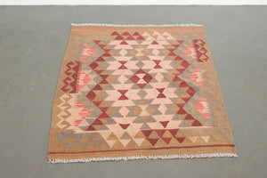 3x4 Turkish Kashkoli Kilim Rug | BEYAZ