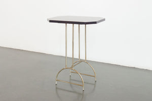 Brass and Lacquer Side Table