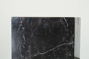 Wood Inlaid Marble Pedestal