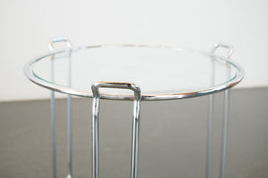 Pair of Chrome Side Tables