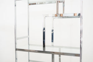 Milo Baughman Chrome Shelf