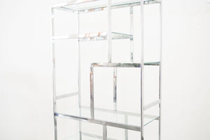 Milo Baughman Chrome Shelf