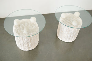 Pair of Magnussen Ponte Stone Side Tables