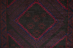 2.5x9 Afghan Rizbaft Runner Rug | MAZDAK