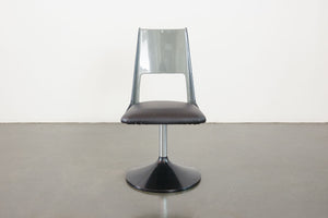 Daystrom Smoked Lucite Swivel Chair