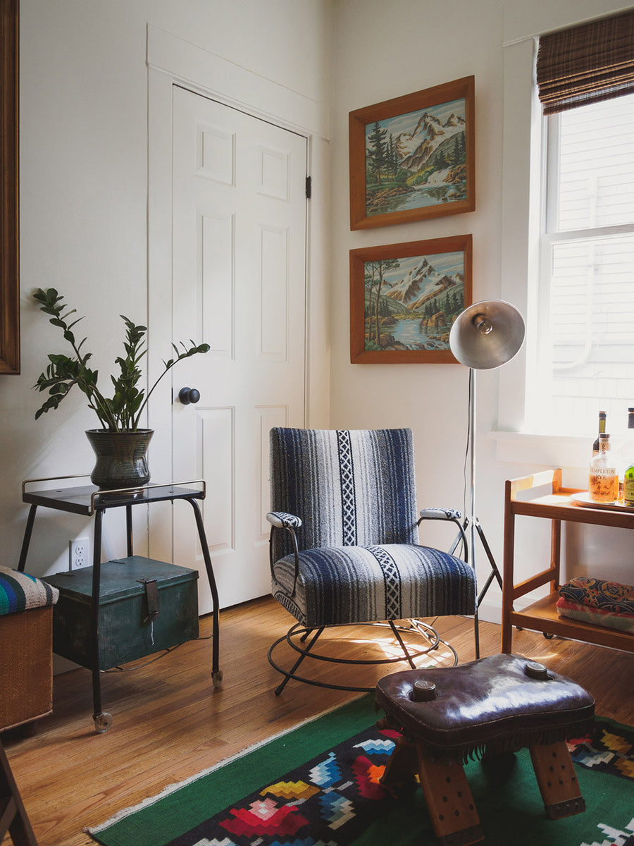 Vintage Leather Saddle Stool