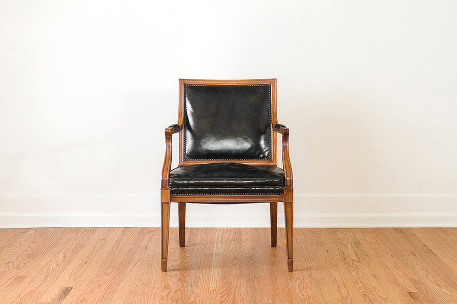 Leather Captain's Arm Chairs