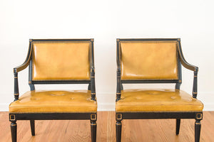 Regency Leather Chairs