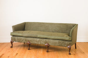 Military Canvas Clawfoot Sofa
