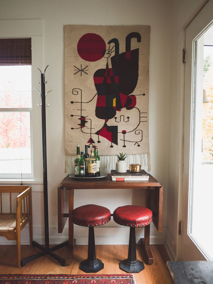Wood & Brass Serving Cart