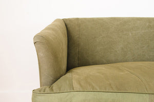 Military Canvas Clawfoot Sofa