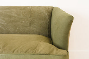 Military Canvas Clawfoot Sofa