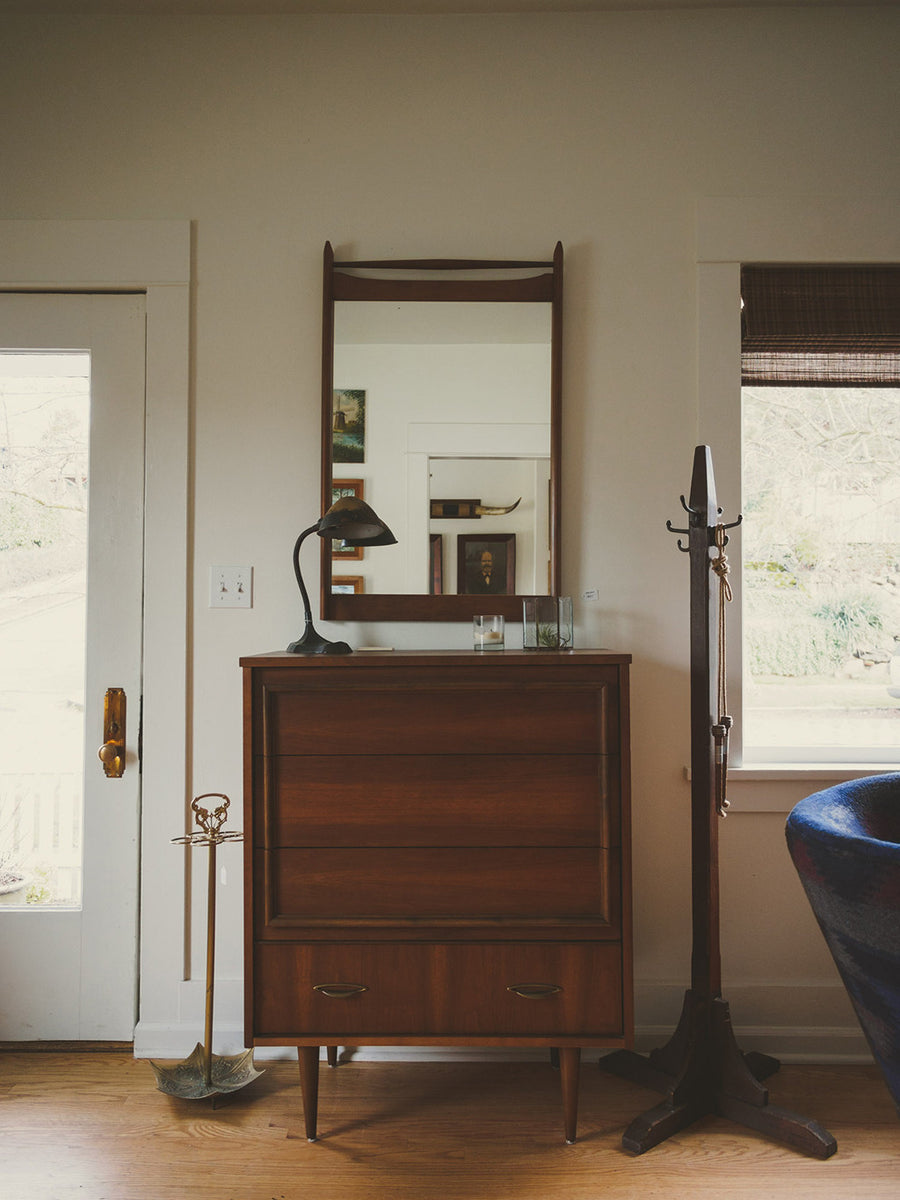 MCM Walnut Mirror