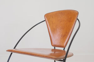 Minimalist Leather & Wire Chairs