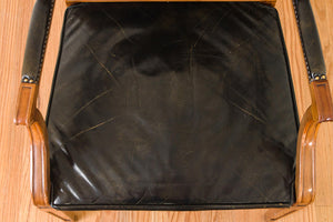 Leather Captain's Arm Chairs