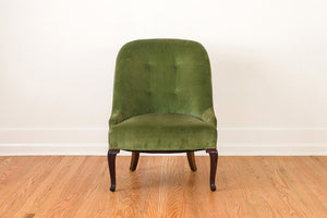 Pair of Green Slipper Chairs