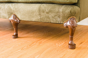 Military Canvas Clawfoot Sofa