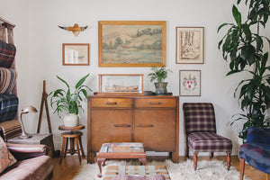 Vintage Quilt Ottoman