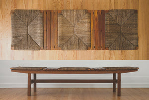 MCM Jute & Slat Bench