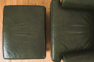 Leather Chair & Ottoman