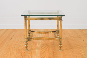 Brass & Glass Side Table