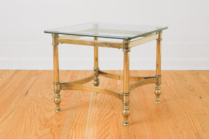 Brass & Glass Side Table