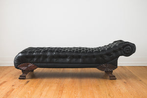 Leather Chesterfield Chaise