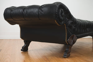 Leather Chesterfield Chaise