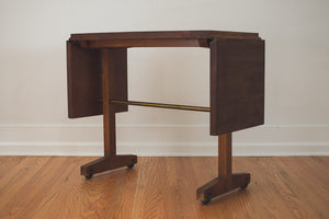 Wood & Brass Serving Cart