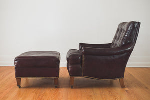 Leather Chair & Ottoman