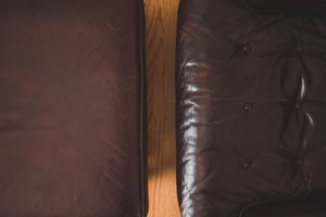 Leather Chair & Ottoman