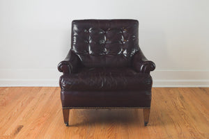 Leather Chair & Ottoman