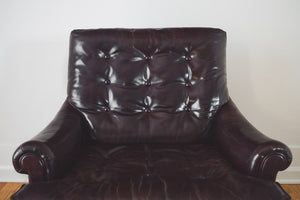 Leather Chair & Ottoman