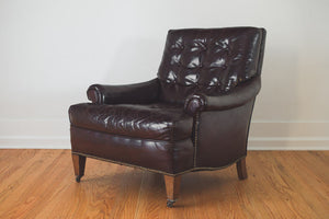 Leather Chair & Ottoman